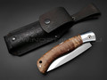 Нож складной "Сканди-СП" сталь Х12МФ, рукоять стаб. карельская береза (Стальные Бивни)