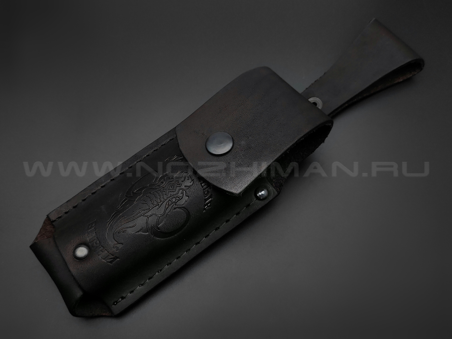 Нож складной "Сканди-СП" сталь Х12МФ, рукоять стаб. карельская береза (Стальные Бивни)