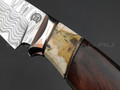 Нож "НЛВ63" ламинат M390, рукоять гренадил, бивень мамонта, мокумэ-гане (Кузница Васильева)