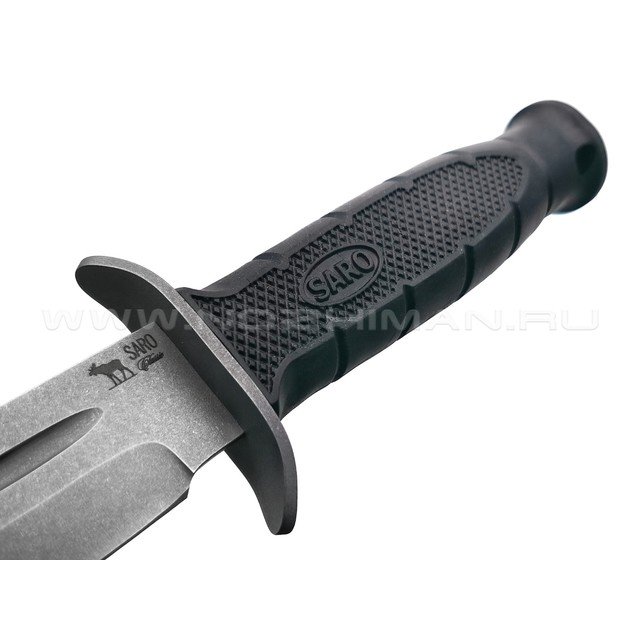 Saro нож НР-2000 сталь Aus-6, рукоять черная резина