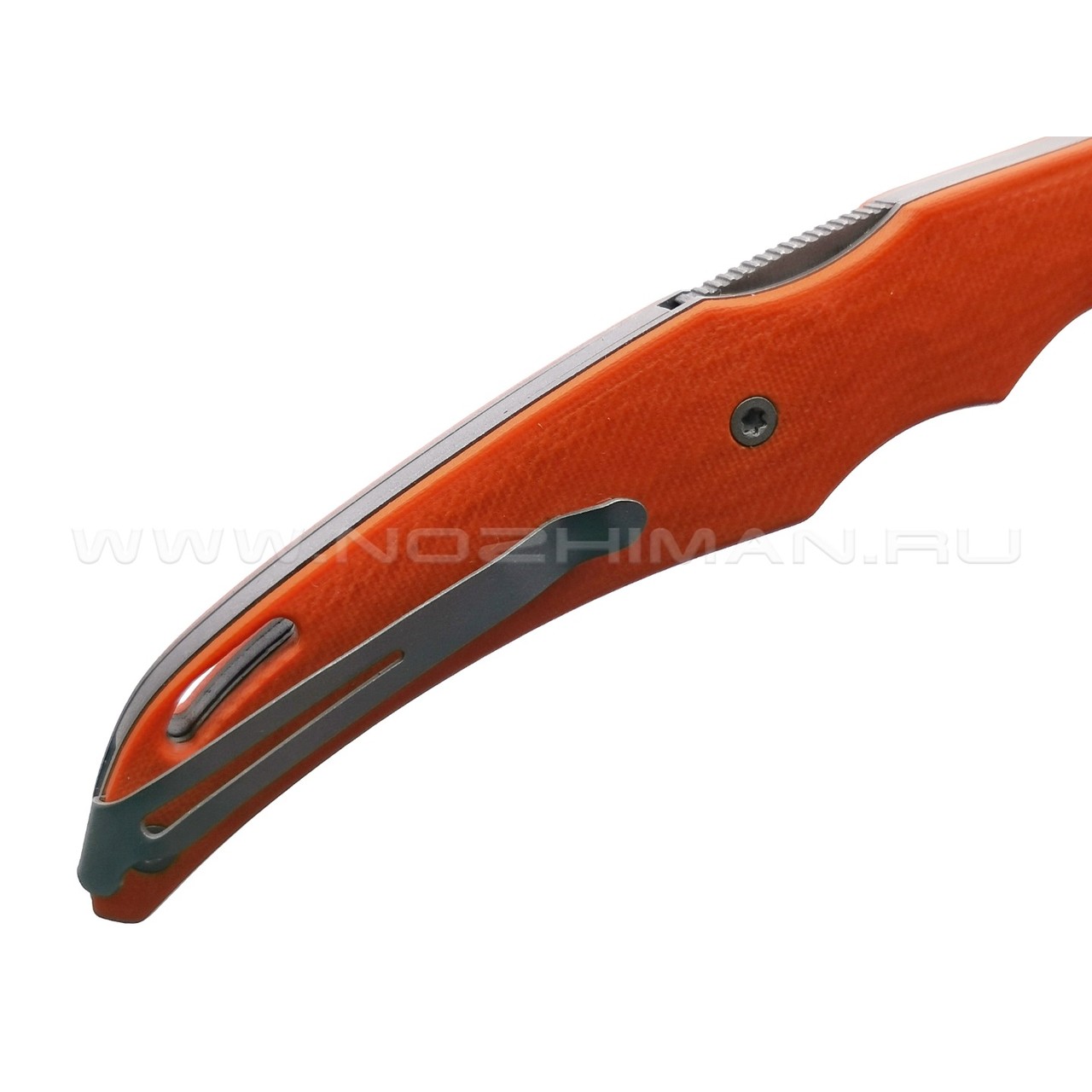 Saro нож Кайман XL сталь K110, рукоять G10 orange