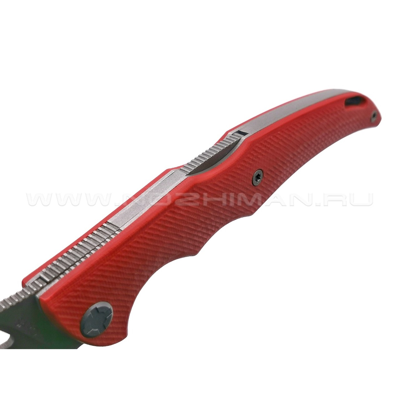 Saro нож Кайман XL сталь K110, рукоять G10 red