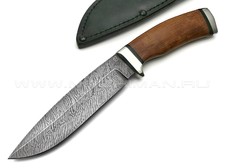 Нож "Кубанец" дамасская сталь, рукоять светлый граб, мельхиор (Титов & Солдатова)