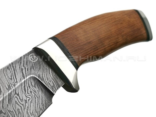 Нож "Кубанец" дамасская сталь, рукоять светлый граб, мельхиор (Титов & Солдатова)