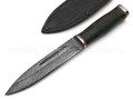 Нож "Горец-3" дамасская сталь, рукоять наборная кожа, мельхиор (Титов & Солдатова)