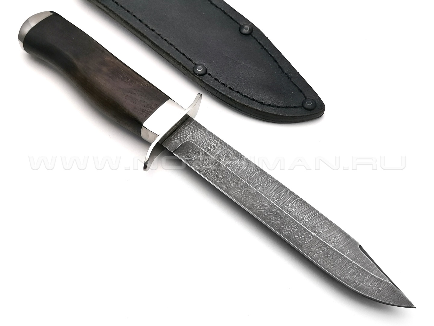 Нож разведчика НР-40 "Спецназ" дамасская сталь, рукоять черный граб (Титов & Солдатова)