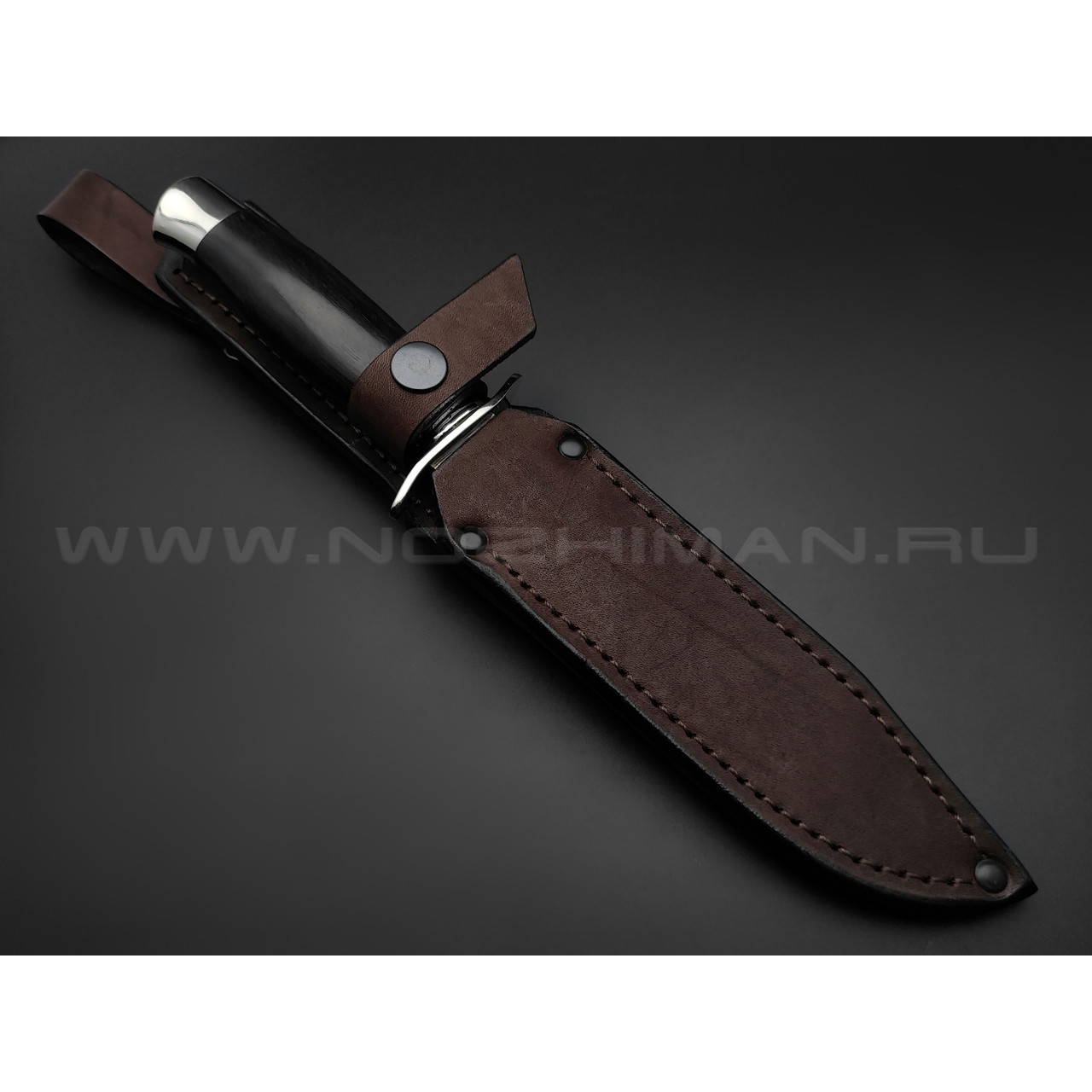 Нож разведчика "НР-40" сталь Х12МФ, рукоять дерево граб, мельхиор (Фурсач А. А.)