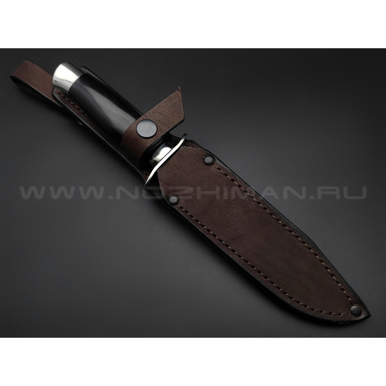 Нож разведчика "НР-40" сталь 95Х18, рукоять дерево граб, мельхиор (Фурсач А. А.)