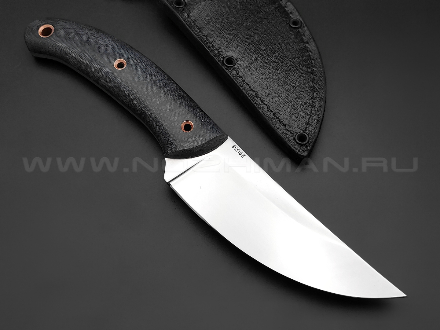 Нож "Юг-3" сталь 95Х18, рукоять микарта (Титов & Солдатова)