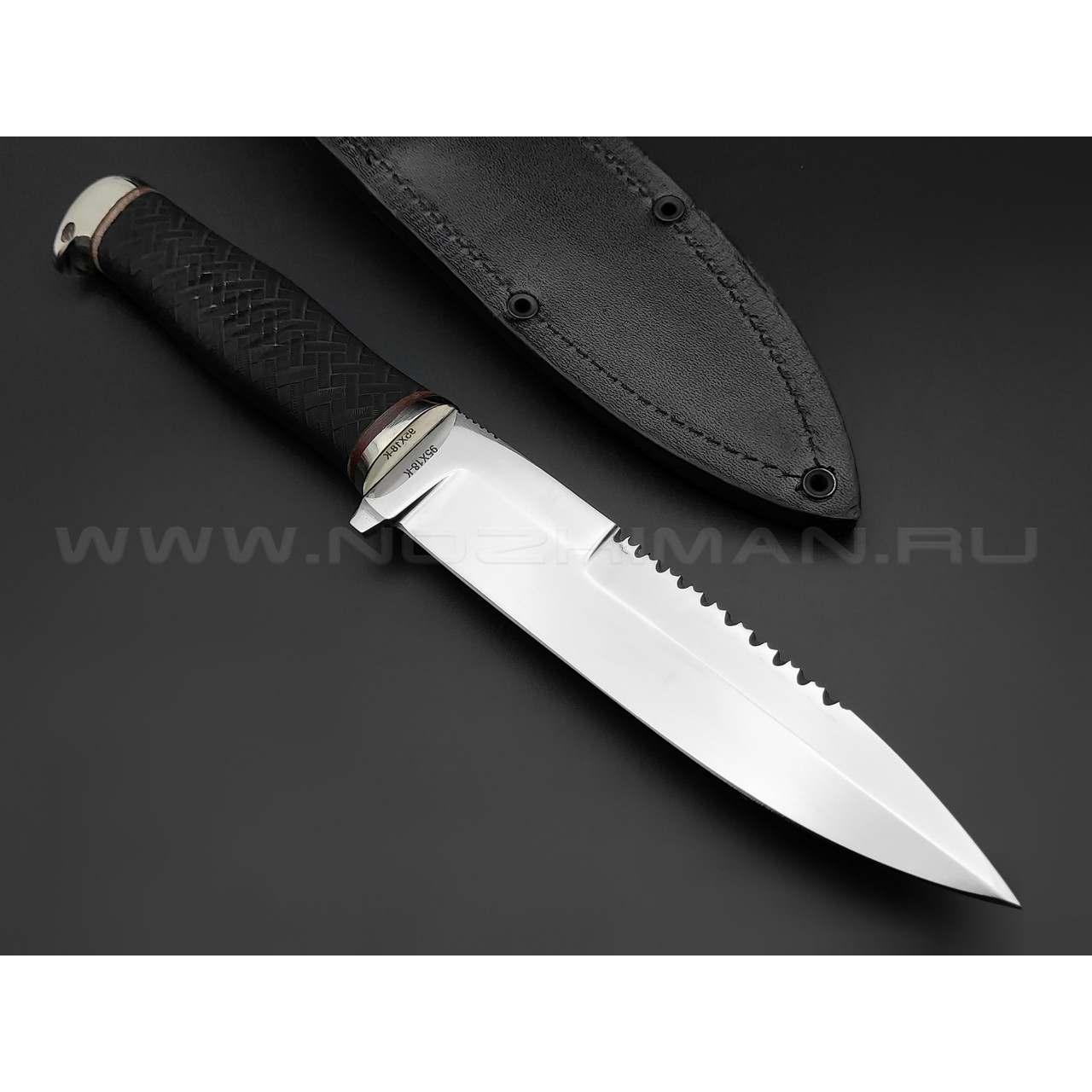 Нож "Мирный" сталь 95Х18, рукоять резина (Титов & Солдатова)