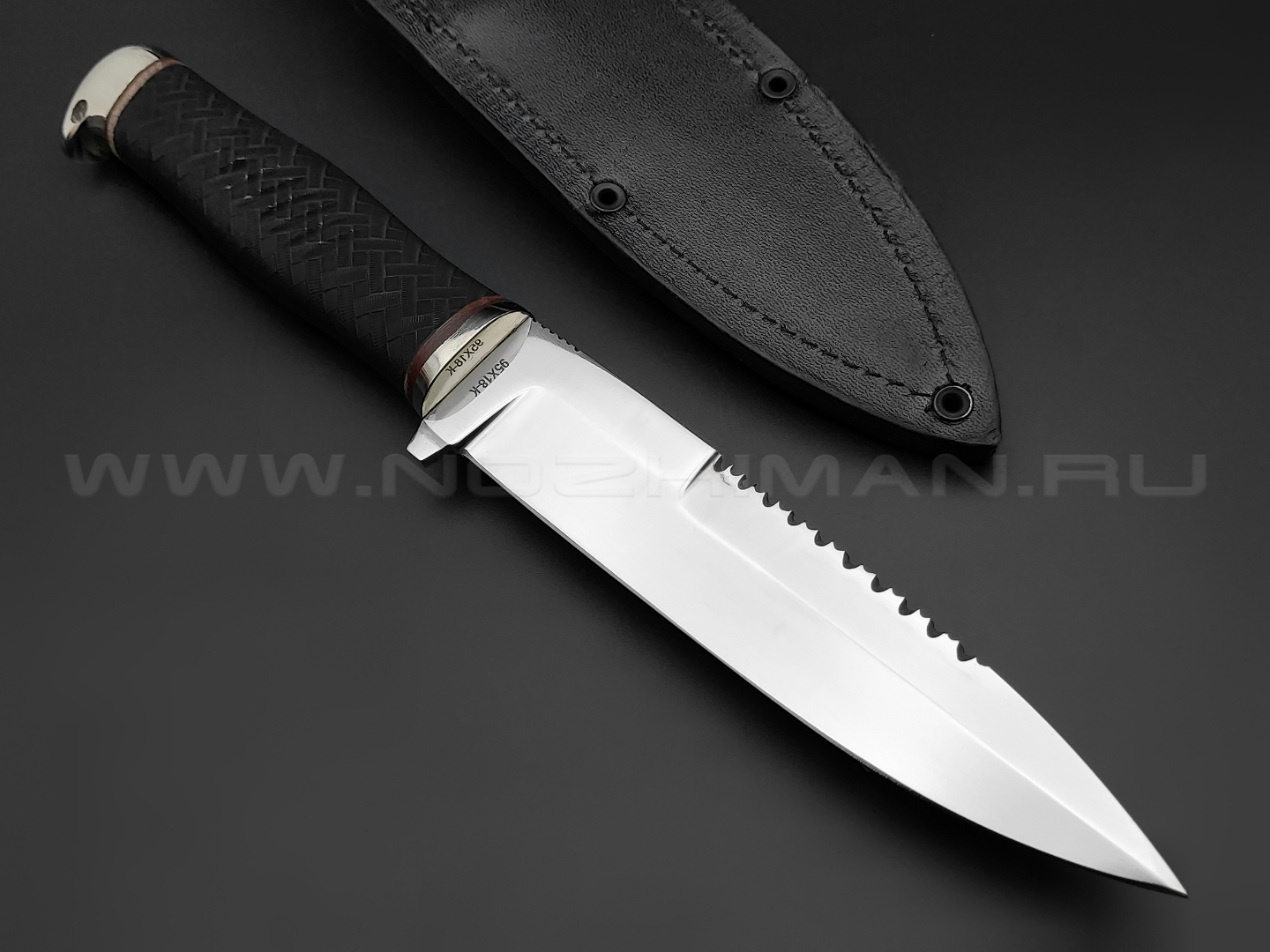 Нож "Мирный" сталь 95Х18, рукоять резина (Титов & Солдатова)