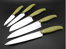 Набор из 5 кухонных ножей, сталь 95Х18, рукоять микарта (Титов & Солдатова)