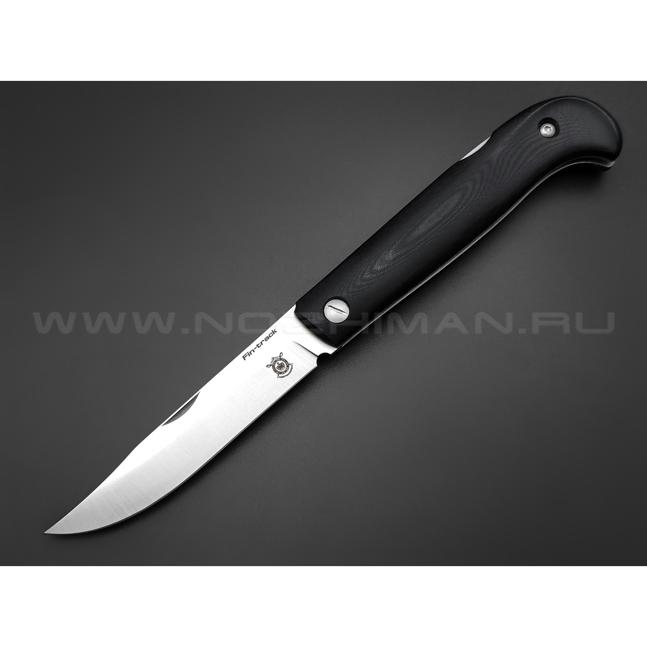 Северная корона нож Fin-track сталь Aus-10 satin, рукоять G10 black