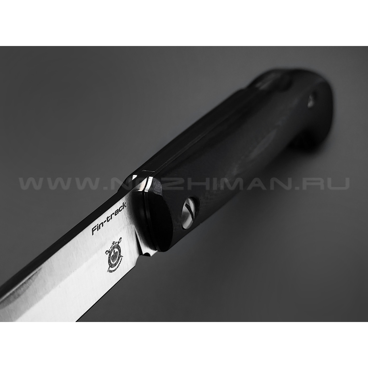 Северная корона нож Fin-track сталь Aus-10 satin, рукоять G10 black