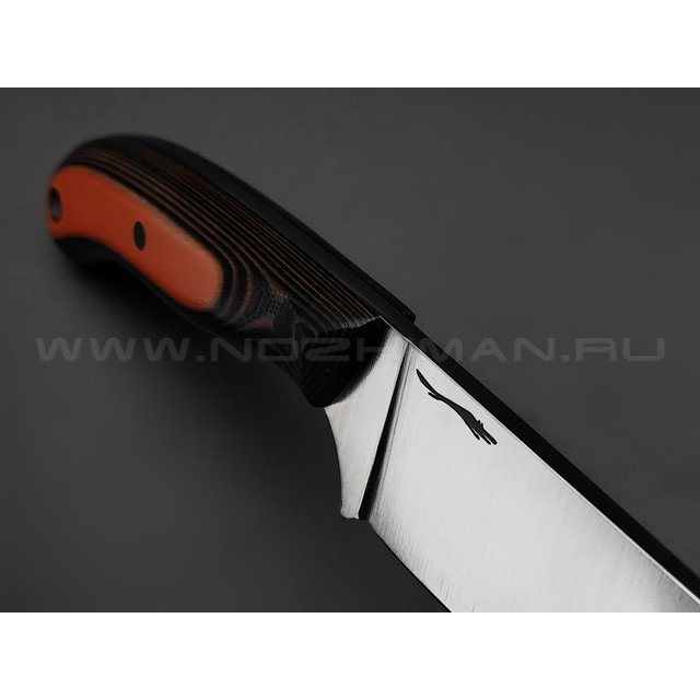 Волчий Век нож Mark-I сталь Niolox WA, рукоять G10 black & orange