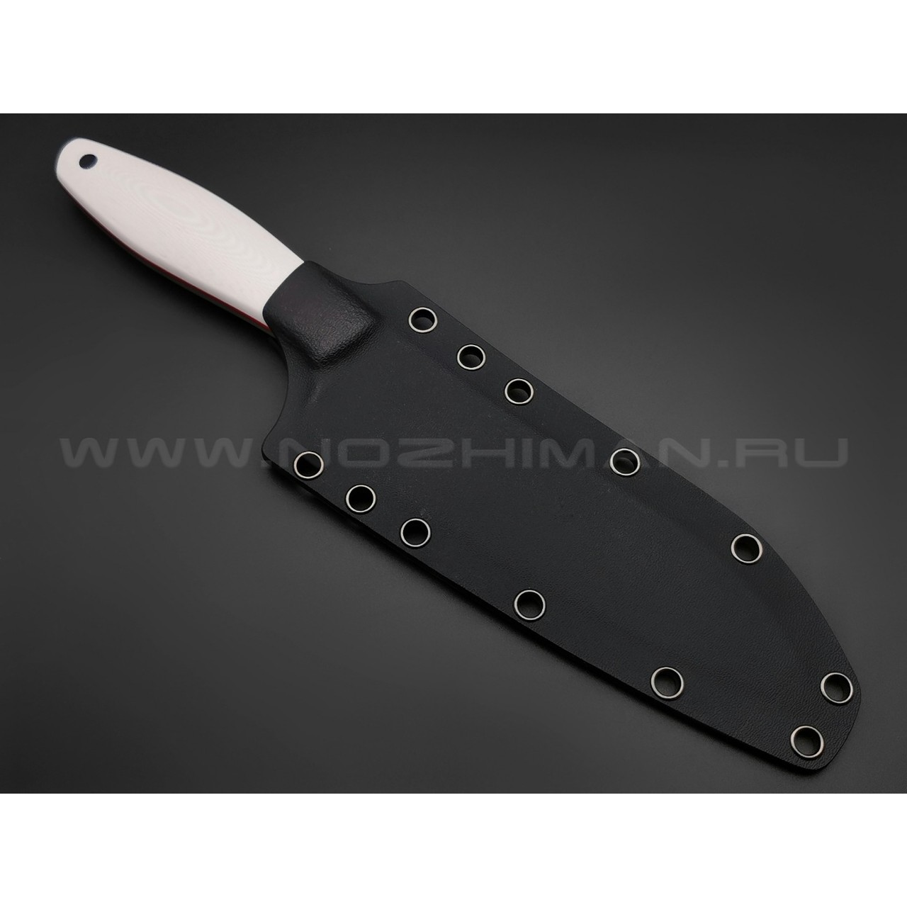 Апус нож Santoku сталь K110, рукоять G10 white & black