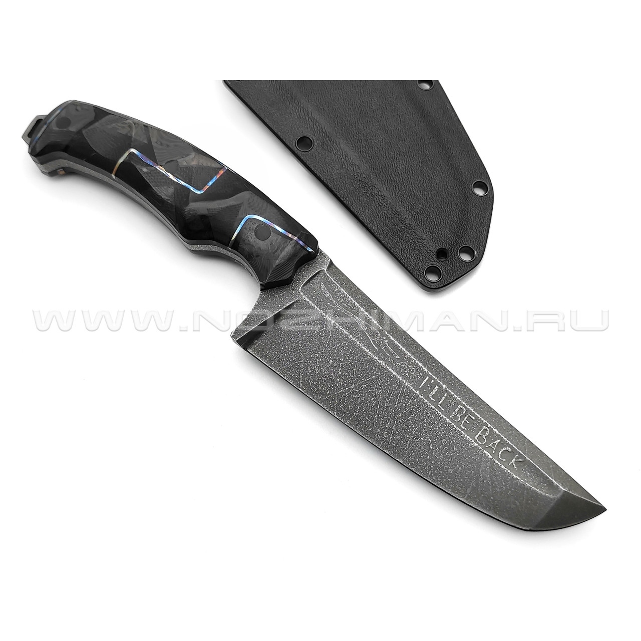 Волчий Век нож Начпрод Terminator Edition сталь PGK WA, рукоять Carbon fiber, G10, Титан