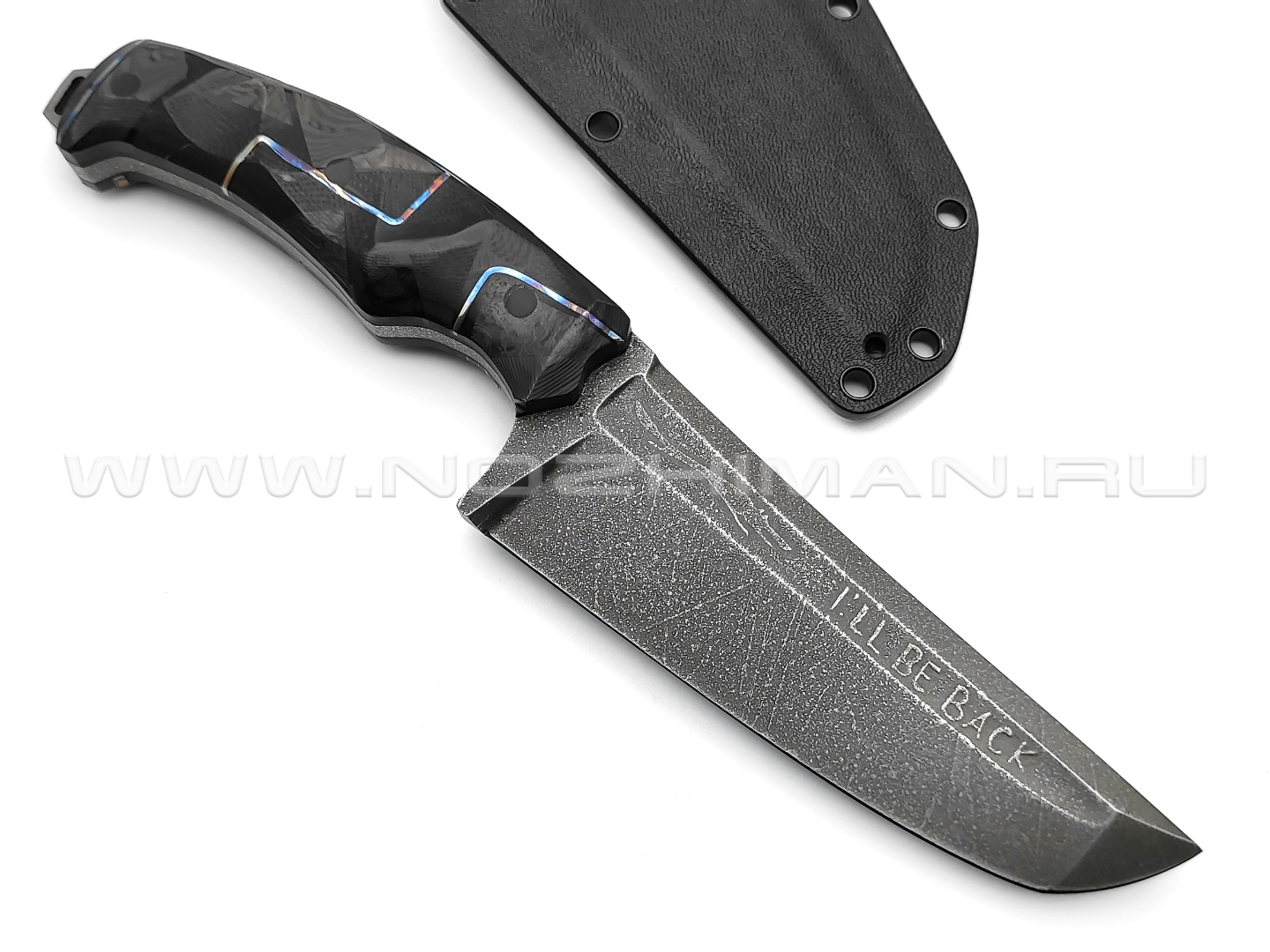 Волчий Век нож Начпрод Terminator Edition сталь PGK WA, рукоять Carbon fiber, G10, Титан