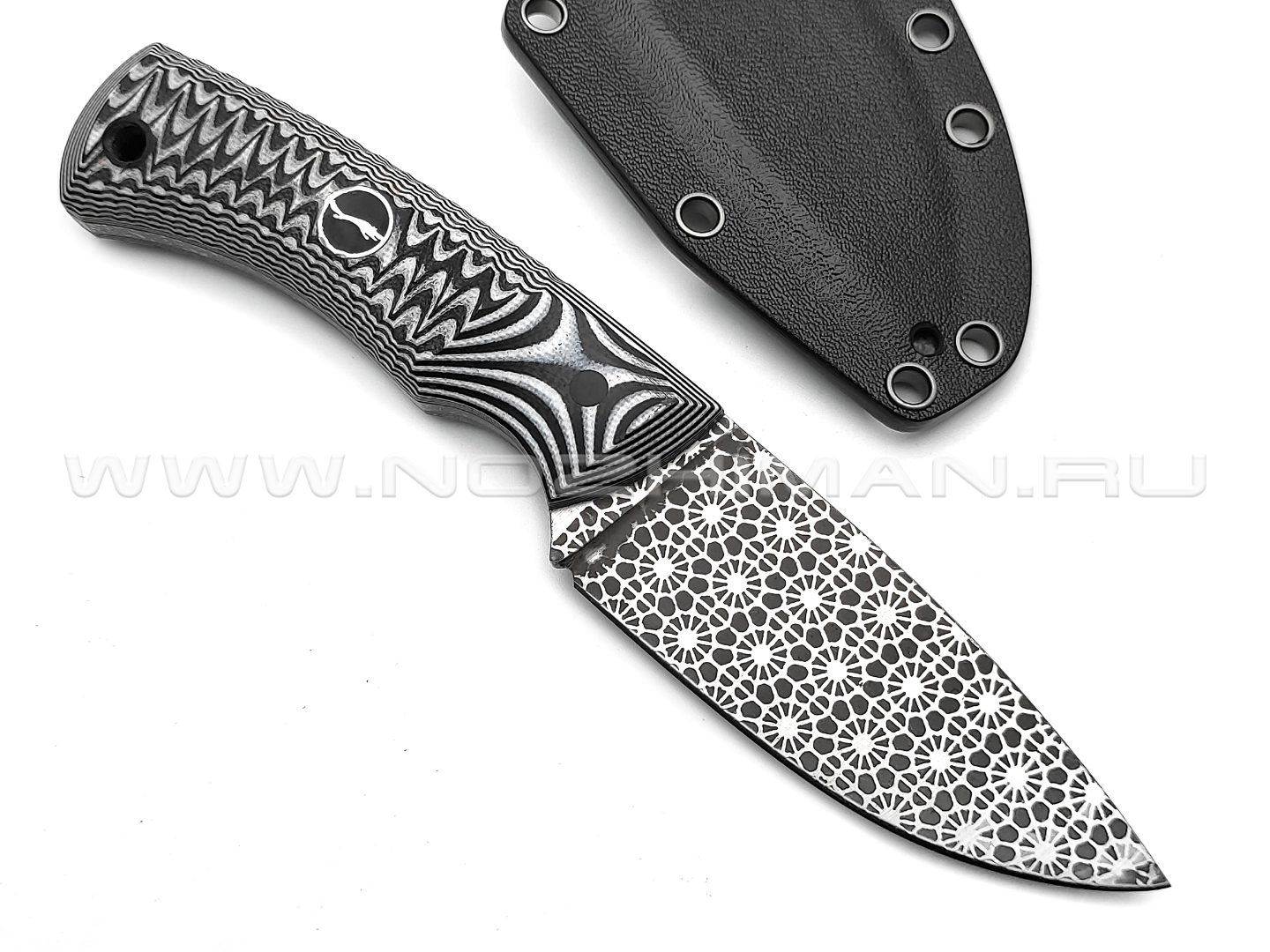 Волчий Век нож Smalltalk сталь Niolox WA, рукоять G10 black & white