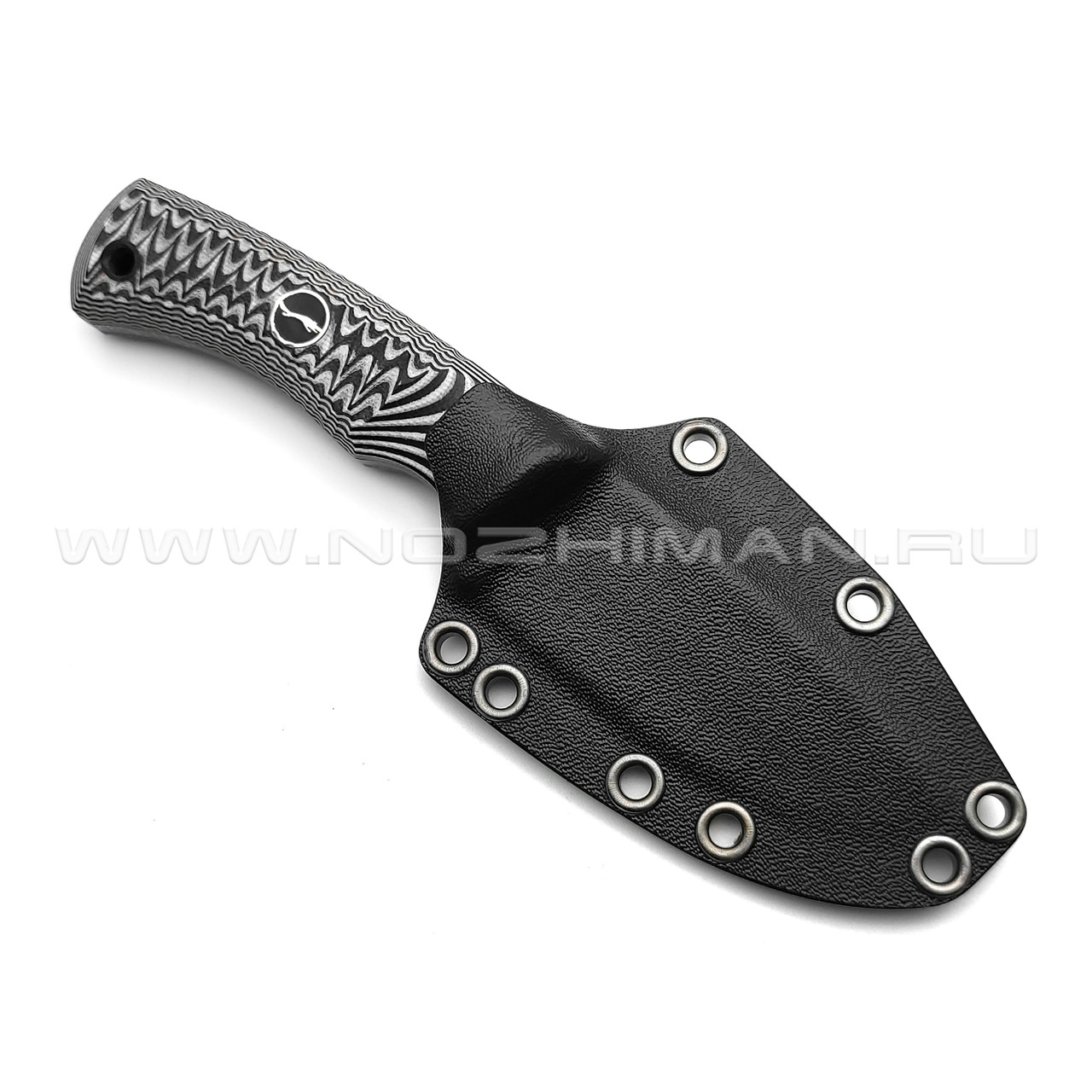 Волчий Век нож Smalltalk сталь Niolox WA, рукоять G10 black & white