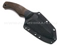 Волчий Век нож Сквозняк Brutal Edition сталь PGK WA, рукоять G10 black & brown