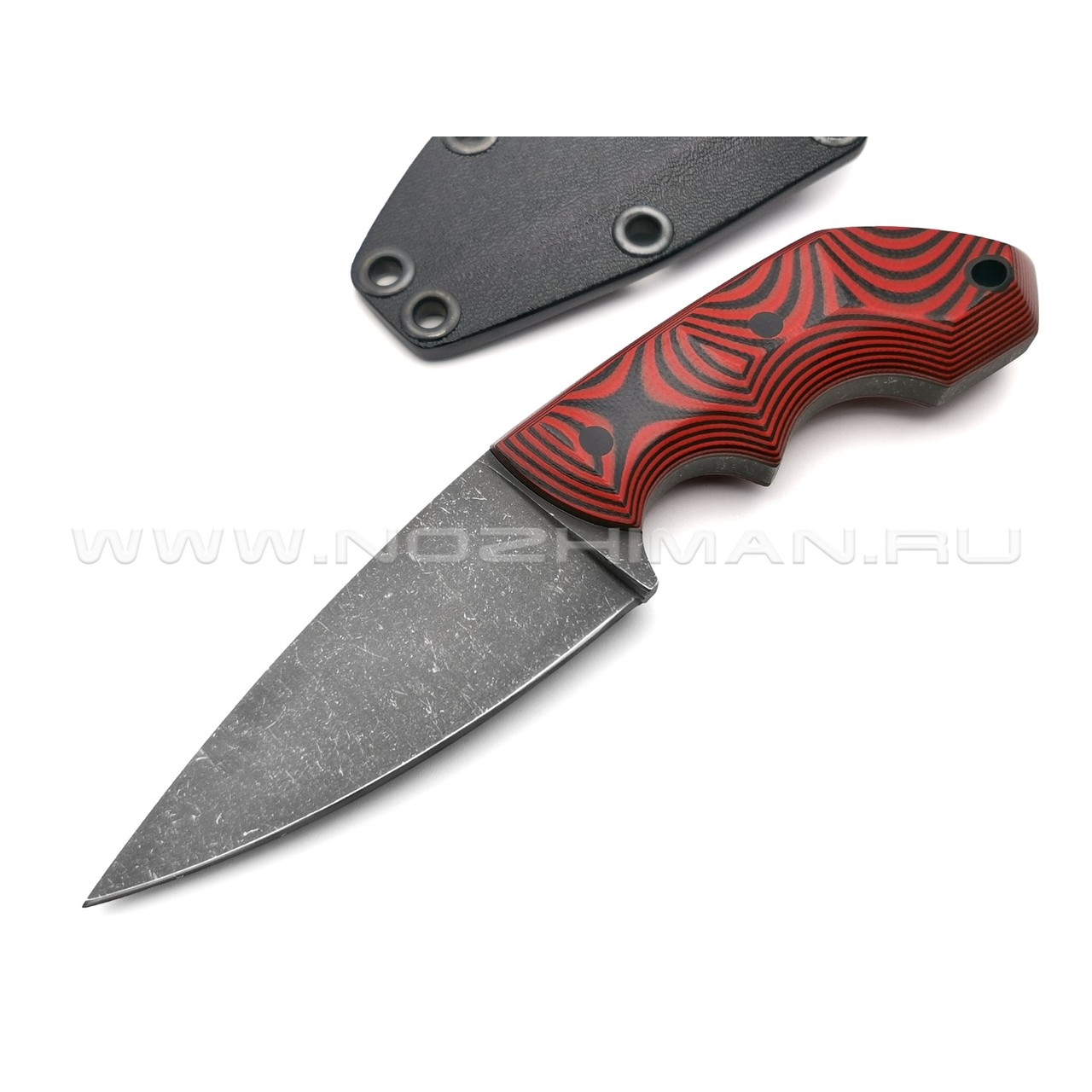 Волчий Век нож Оса сталь PGK WA, рукоять G10 black & red