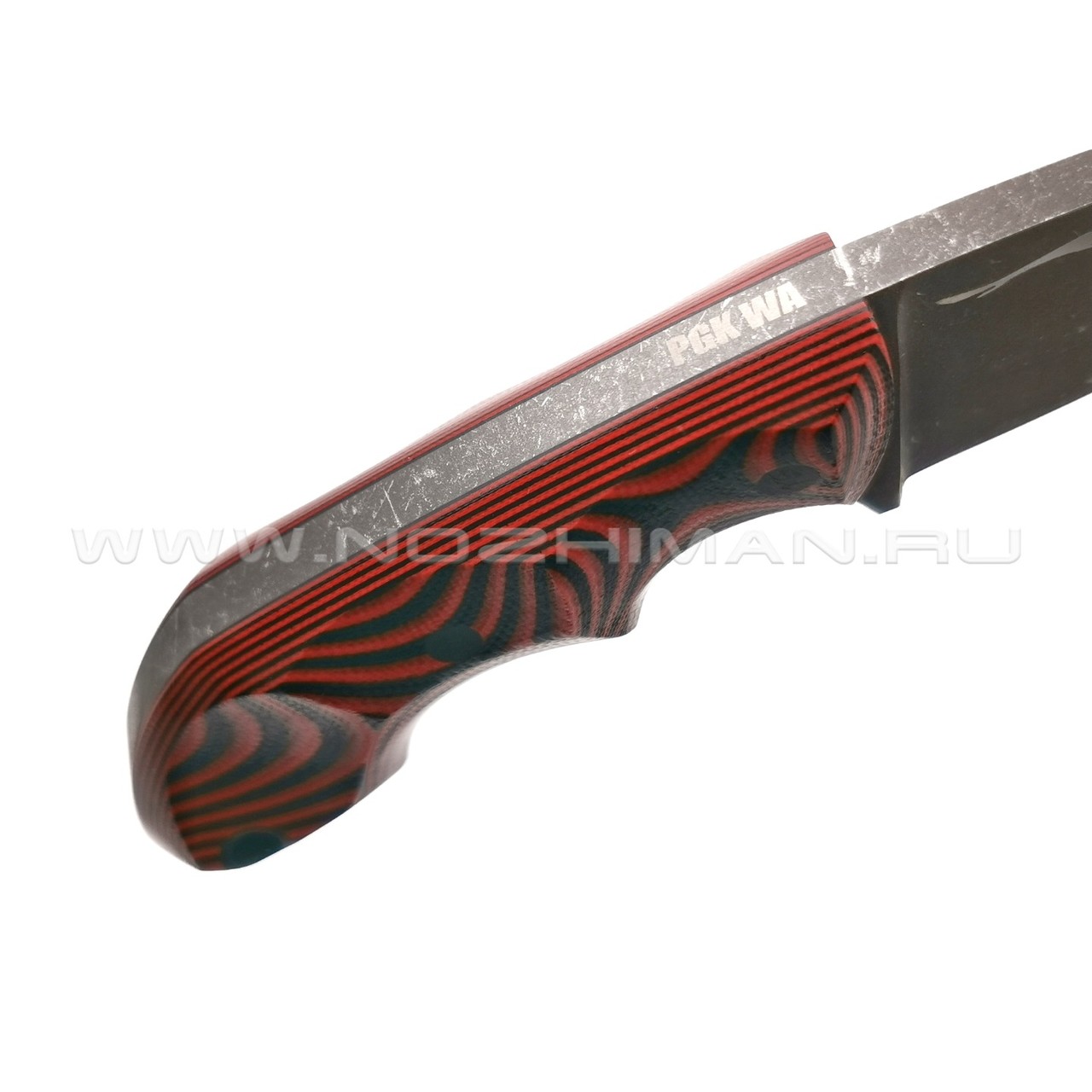 Волчий Век нож Оса сталь PGK WA, рукоять G10 black & red