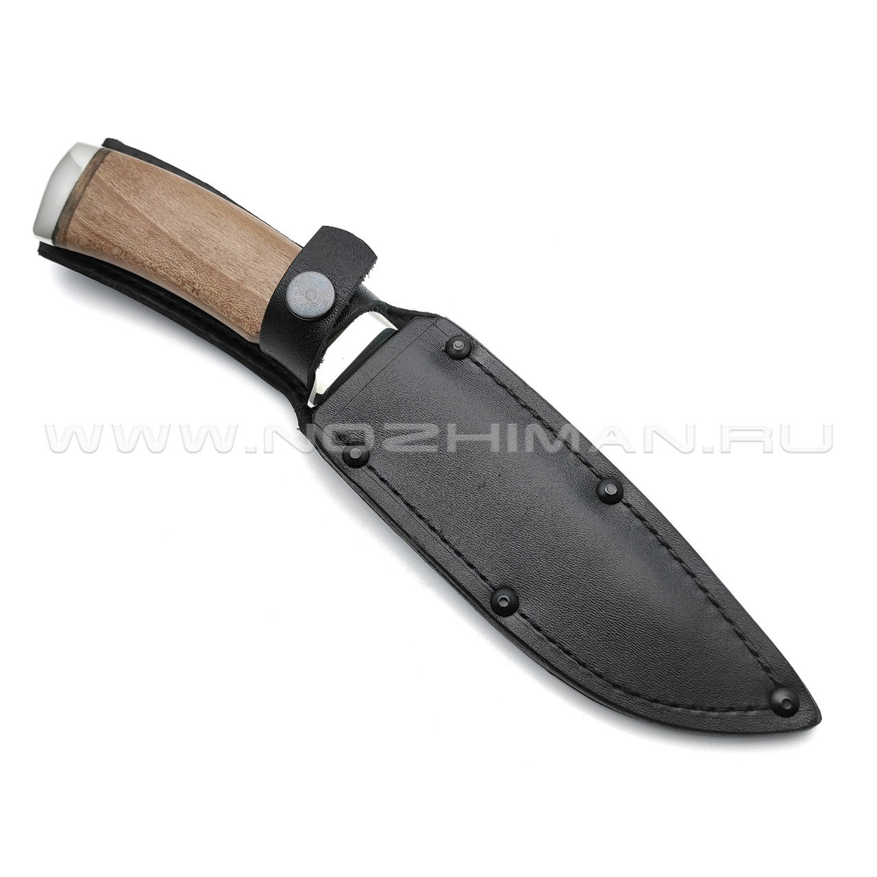Нож "Кубанец" сталь 65Г, рукоять дерево орех (Титов & Солдатова)