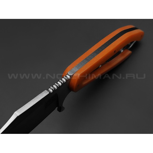 1-й Цех нож "Сиськи" сталь 440C, рукоять микарта orange