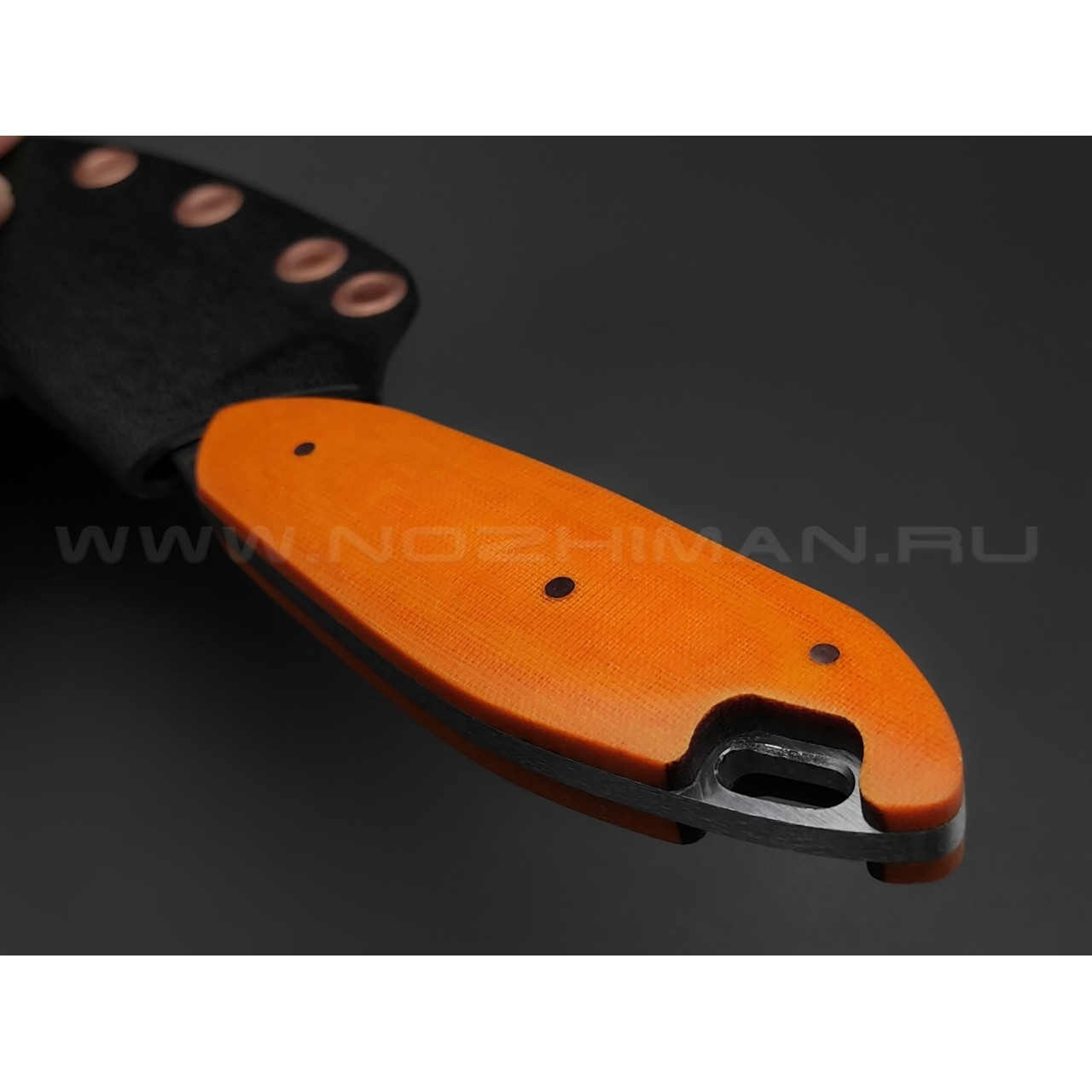 1-й Цех нож "Экстаз" сталь 440C, рукоять микарта orange