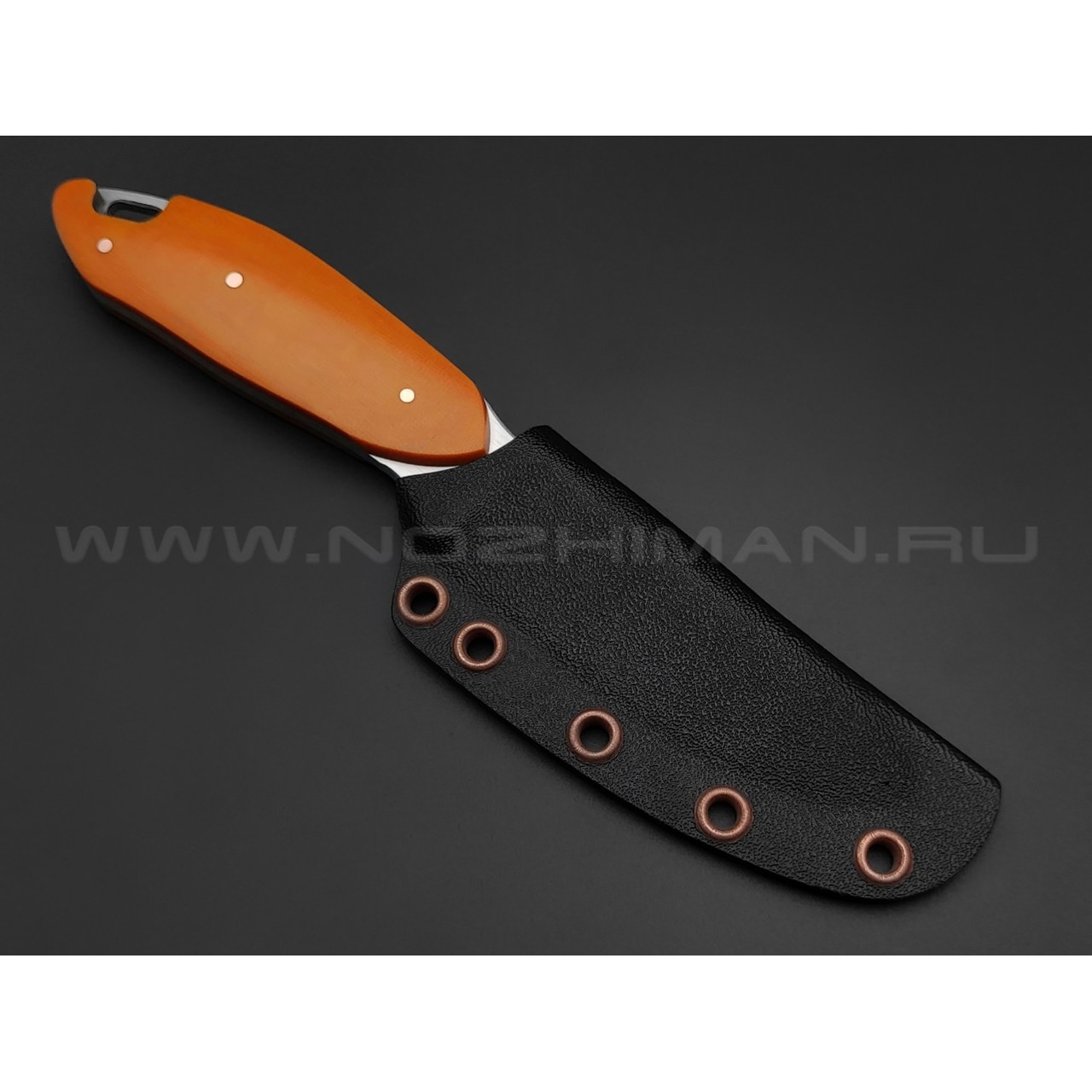 1-й Цех нож "Экстаз" сталь 440C, рукоять микарта orange