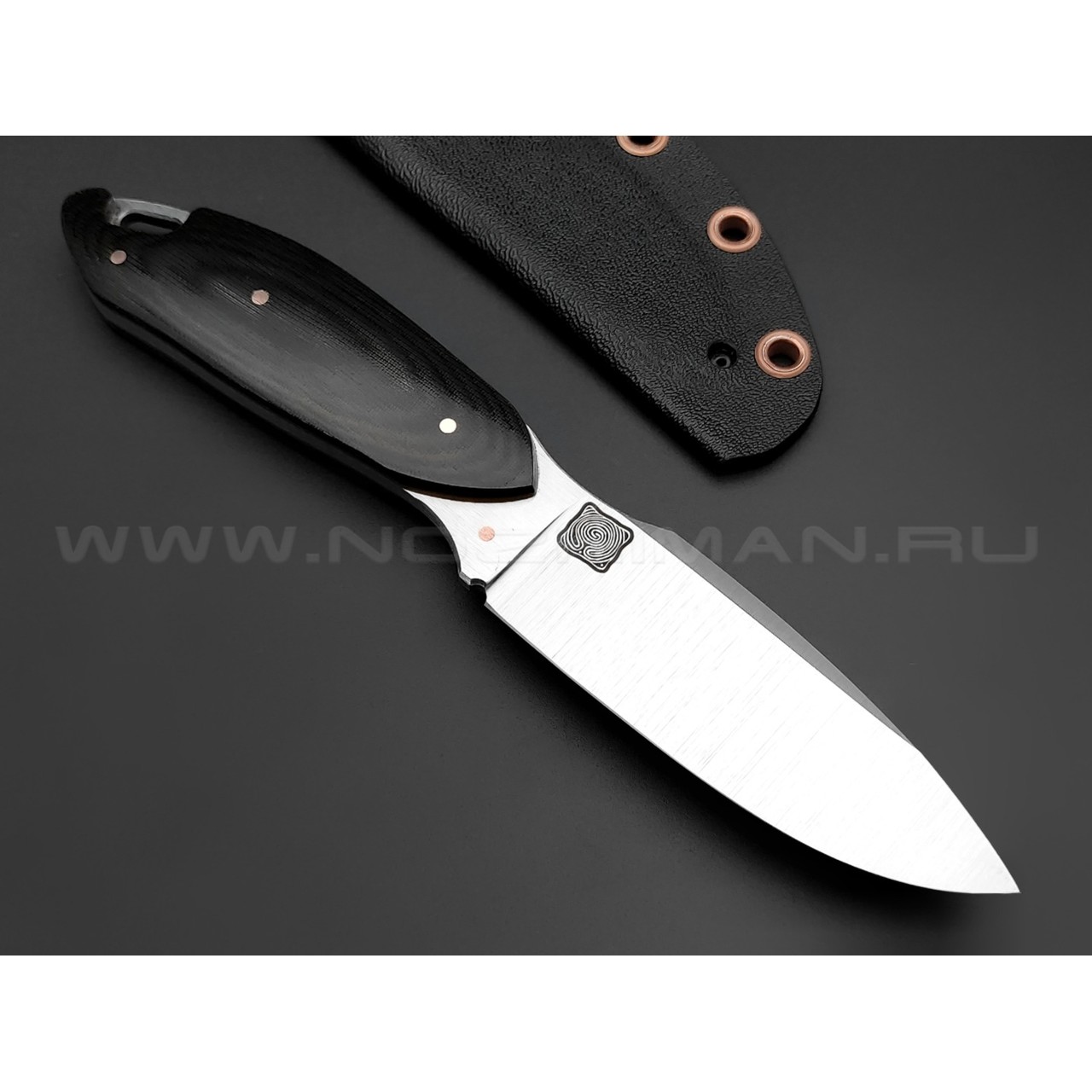 1-й Цех нож "Экстаз" сталь 440C satin, рукоять микарта black