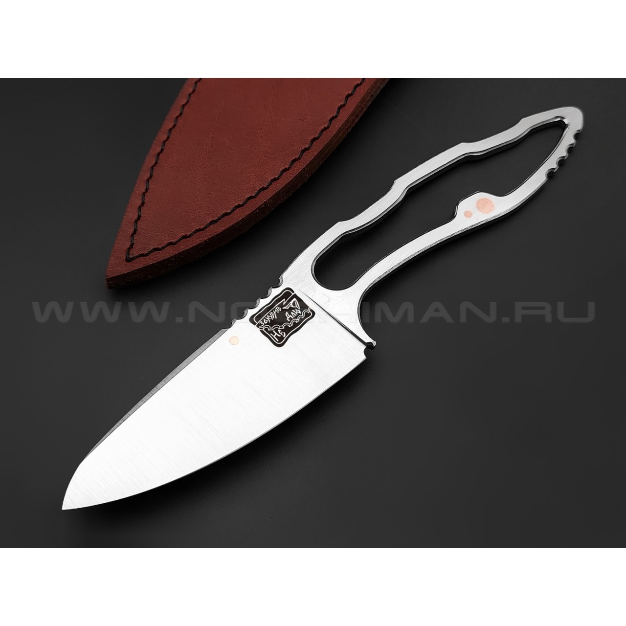 1-й Цех нож "Закурить не даю" сталь 440C, рукоять сталь