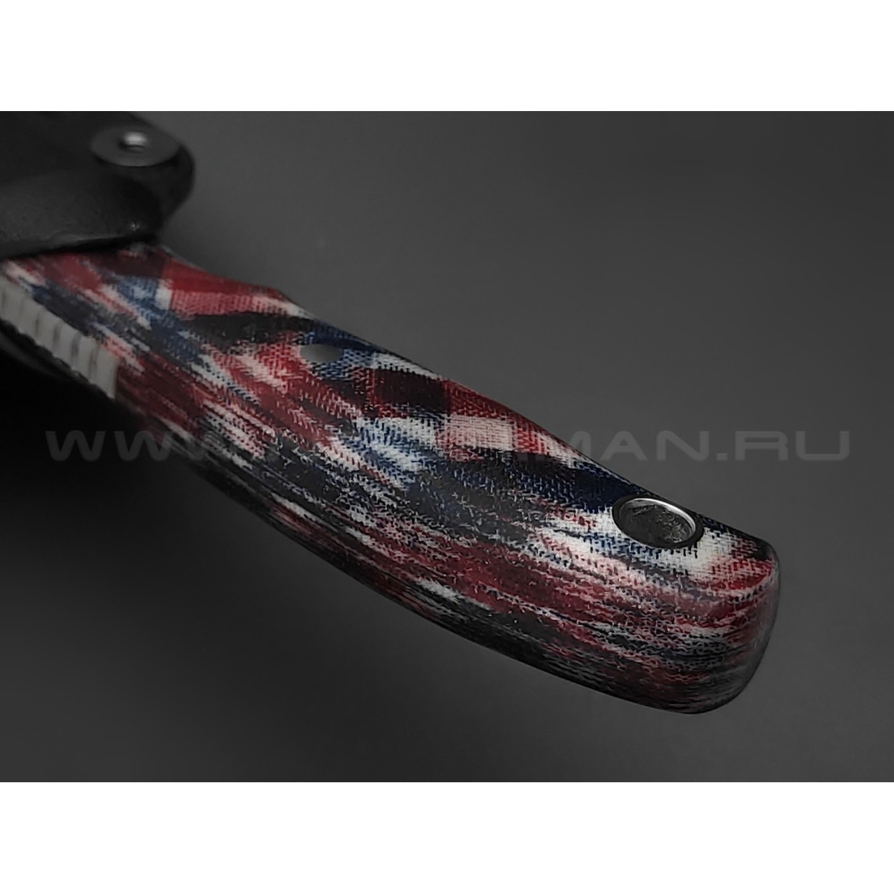РВС нож Малыш сталь N690, рукоять микарта тартан