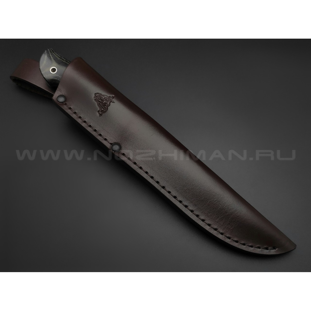 Кметь нож "Рыбацкий-Б" сталь S90V, рукоять микарта, мельхиор