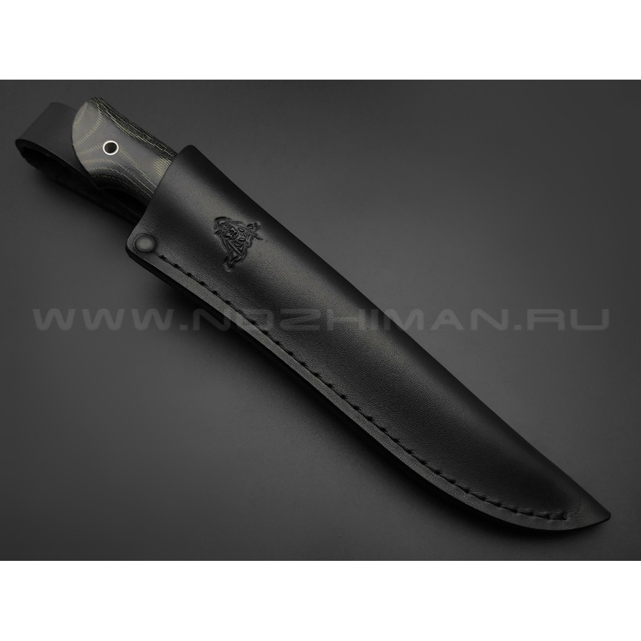 Кметь нож "Рыбацкий-М" сталь S90V, рукоять микарта, мельхиор