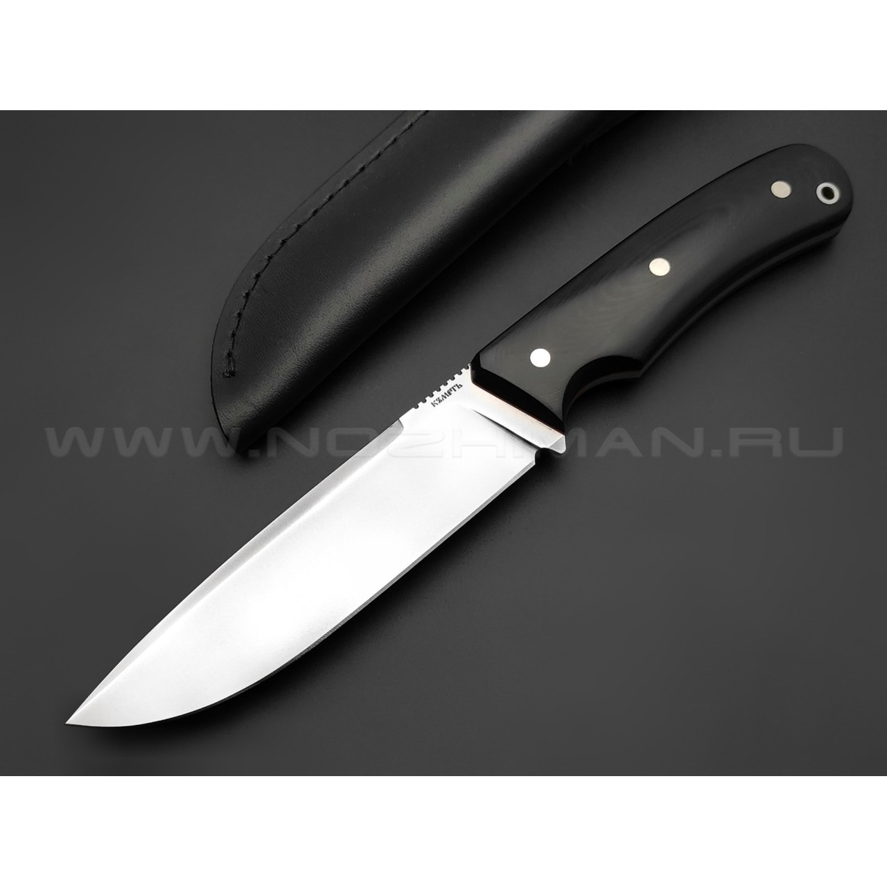 Кметь нож "Акула" сталь K340, рукоять G10 black