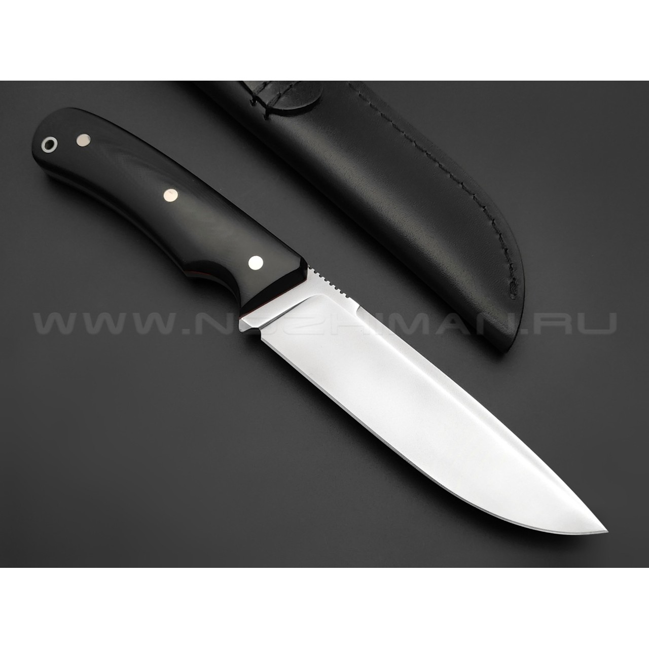 Кметь нож "Акула" сталь K340, рукоять G10 black