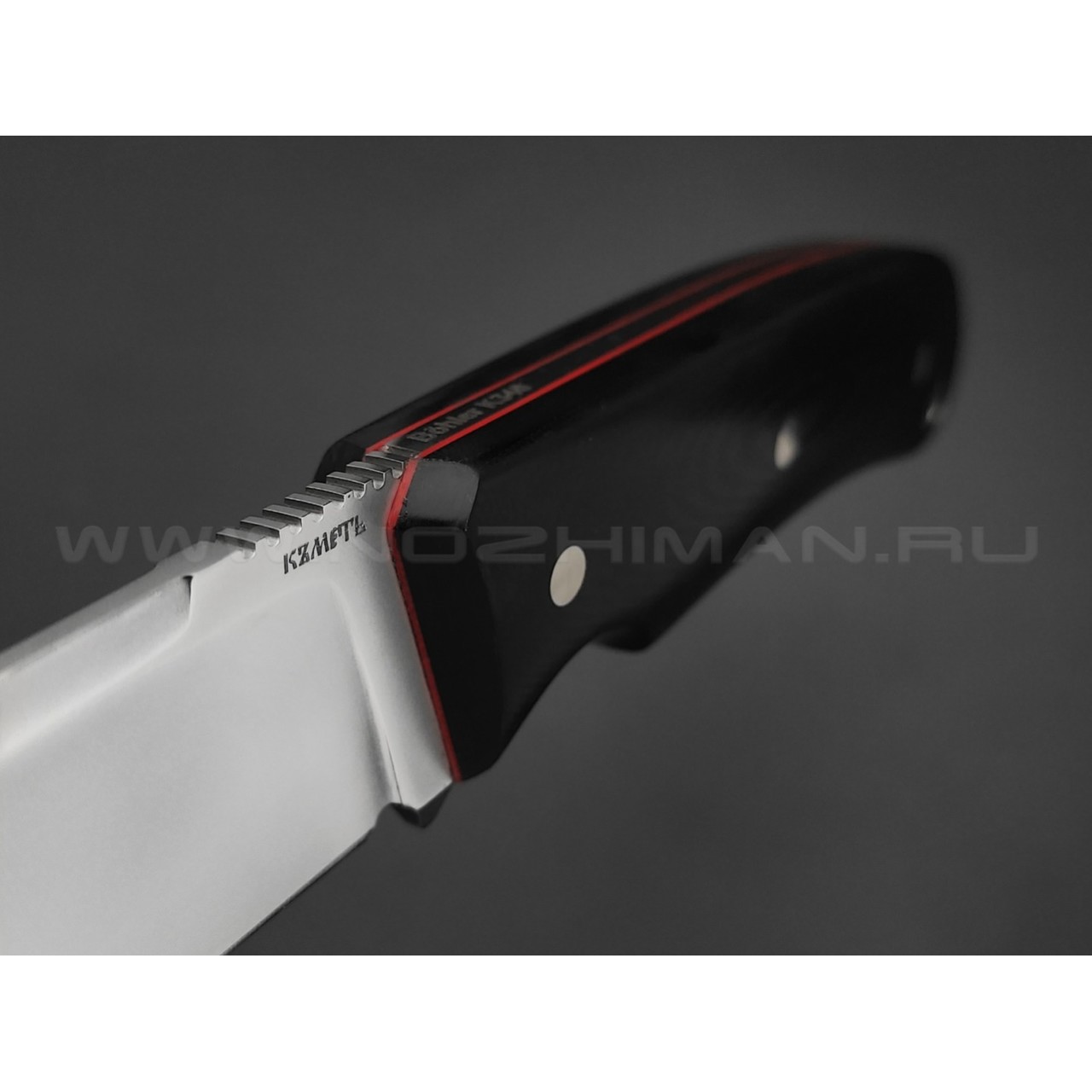 Кметь нож "Акула" сталь K340, рукоять G10 black