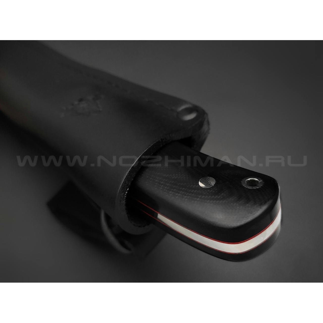 Кметь нож "Акула" сталь K340, рукоять G10 black