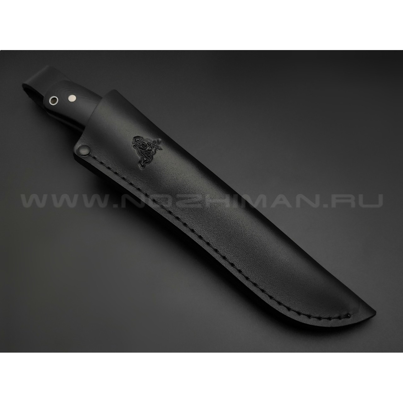 Кметь нож "Акула" сталь K390 хром, рукоять G10 black