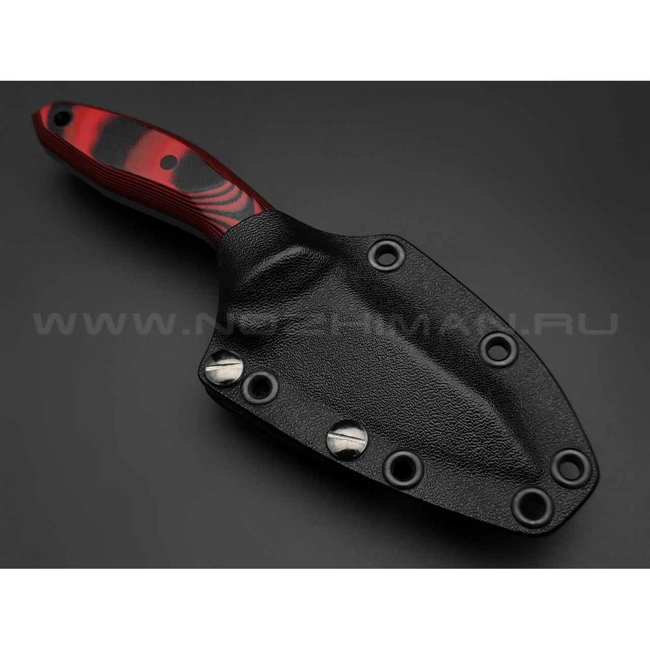 Волчий Век нож МасичЬка Brutal Edition сталь PGK WA satin, рукоять G10 black & red