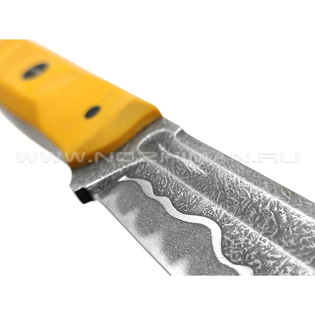 Волчий Век нож Слон Custom сталь PGK WA, рукоять G10 yellow
