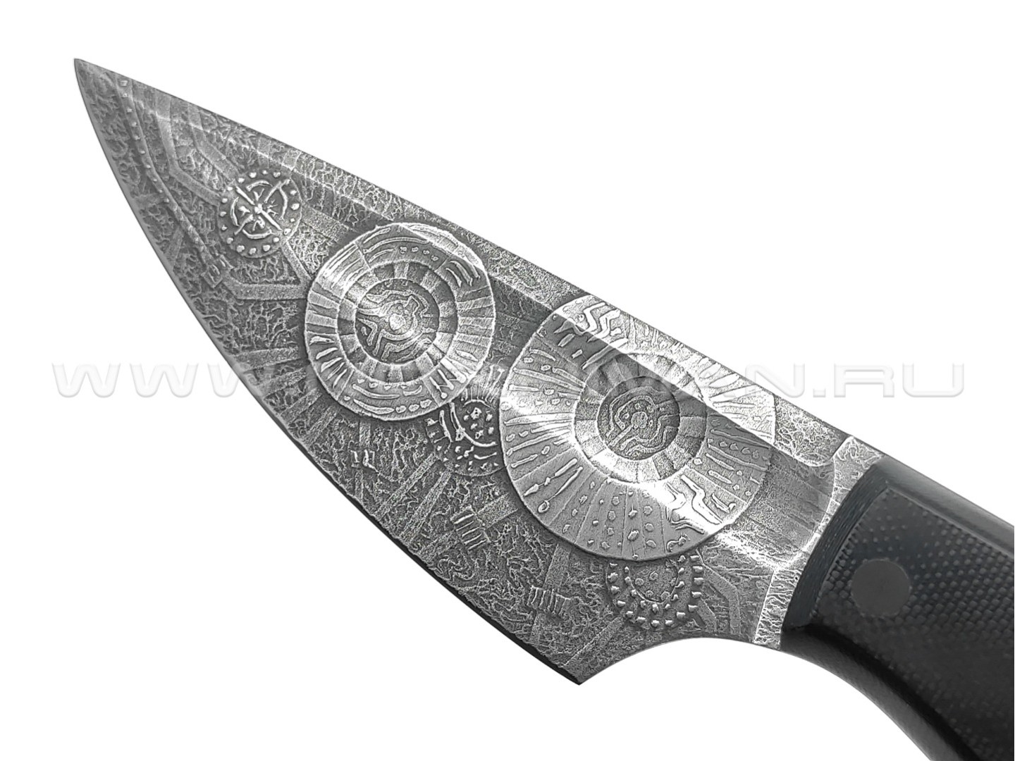 Волчий Век нож МасичЬка Custom сталь PGK WA, рукоять G10 black