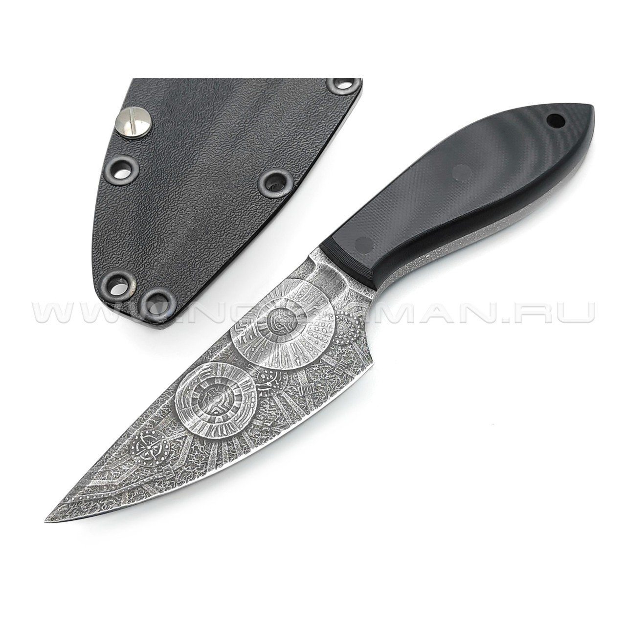 Волчий Век нож МасичЬка Custom сталь PGK WA, рукоять G10 black