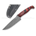 Волчий Век нож Беркем сталь PGK WA, рукоять G10 black & red