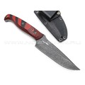Волчий Век нож Беркем сталь PGK WA, рукоять G10 black & red