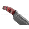 Волчий Век нож Беркем сталь PGK WA, рукоять G10 black & red