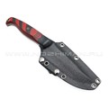 Волчий Век нож Беркем сталь PGK WA, рукоять G10 black & red
