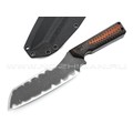 Волчий Век нож Карачун сталь PGK WA, рукоять G10 black & orange